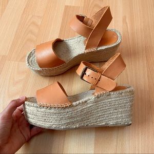 Soludos Minorca Leather Espadrille Platform Sandals